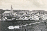 L'glise, le presbytre et une partie du village